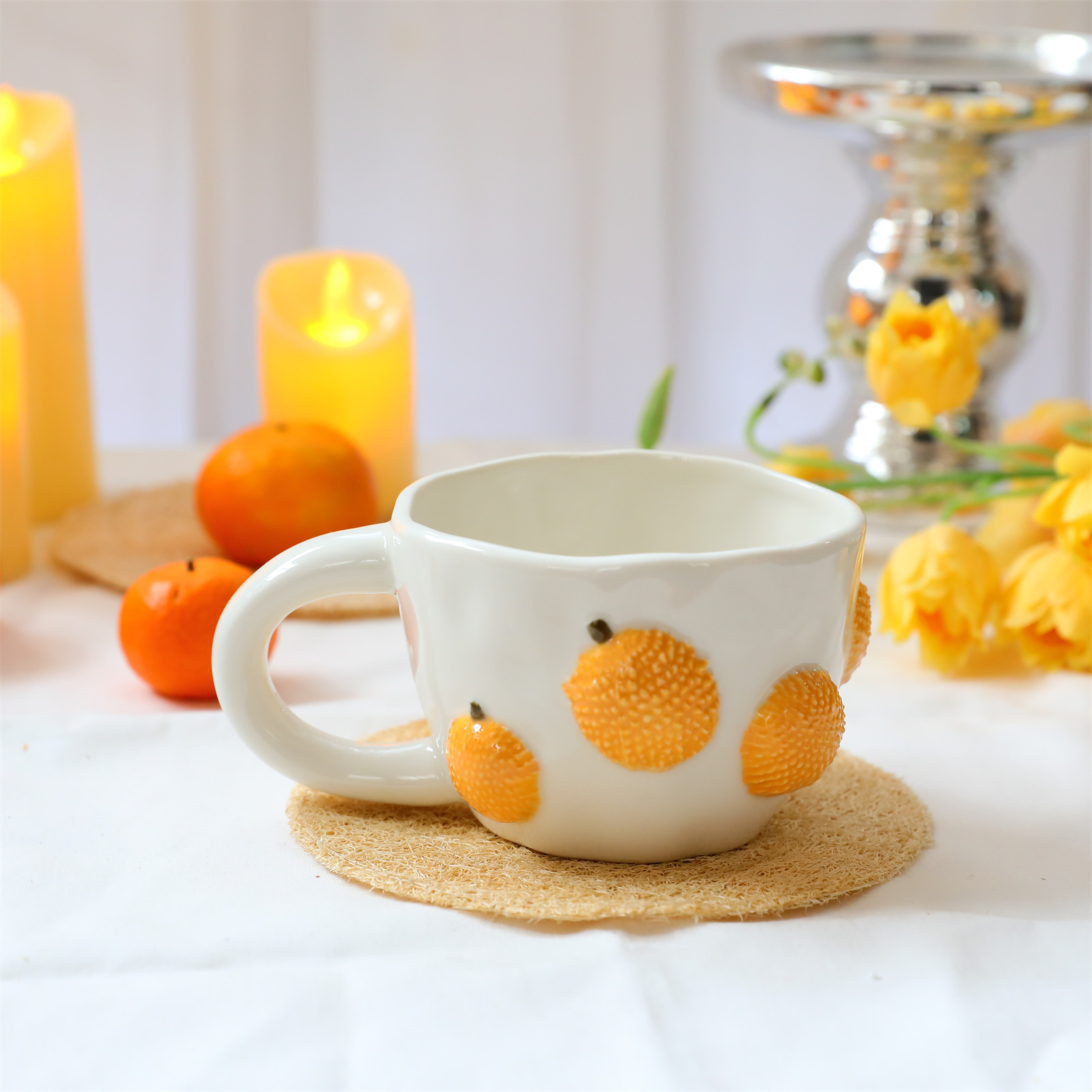780g Weight Mug Kitchen and drinking utensils 1 Piece Quantity Banquet, Party Occasion ceramics Material Cherry Pattern Casual, Elegant, Cute Style Casual Elegant Cute Cherry Ceramics Mug 1 Piece 19