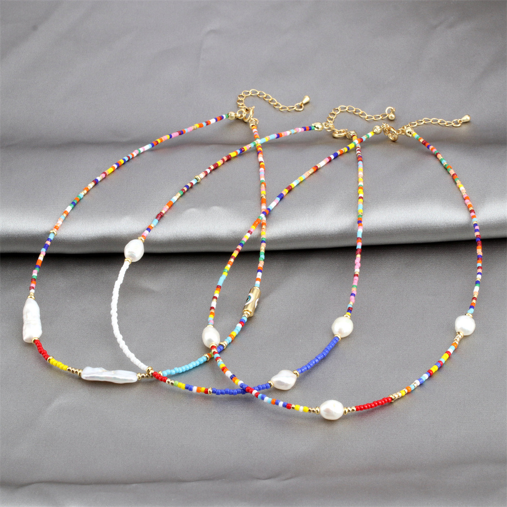 Fashion Multicolor Copper Enamel Necklace 1 Piece
