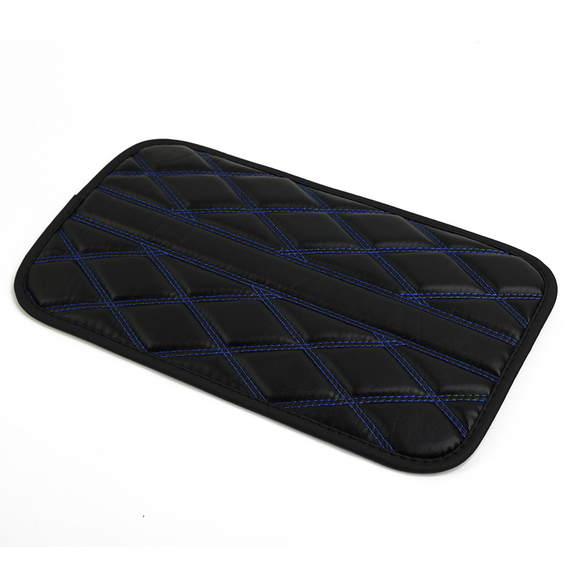 Pad Quilted Leather: Lingxing Armrest box pad - blue