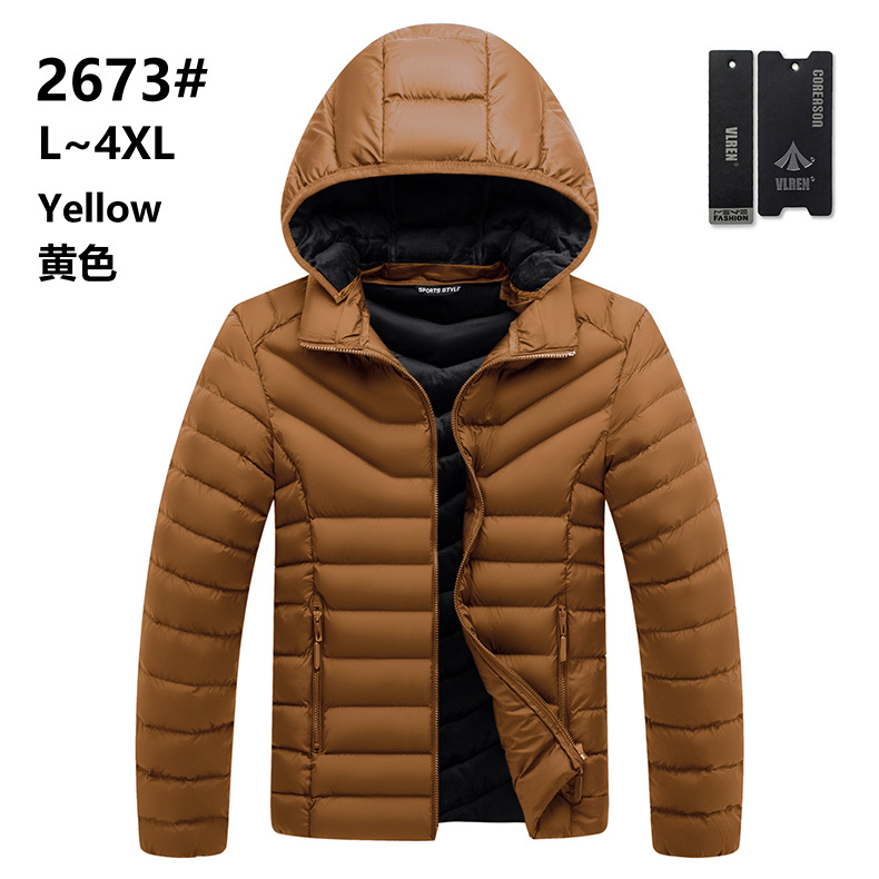 Ropa de costilla de invierno transfronteriza casual de los hombres de estilo coreano de color sólido cálido abrigo de algodón acolchado moda raqueta de moda abrigo de algodón acolchado al por mayor