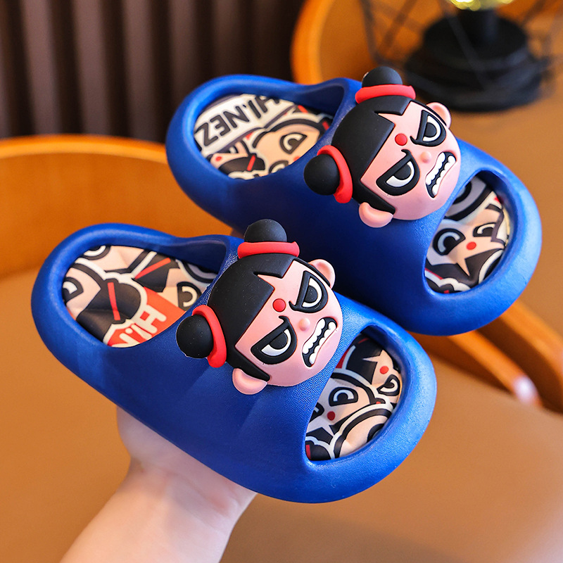 Zapatillas de verano genuinas Nezha para niños y niñas antideslizantes de fondo suave baño interior para padres e hijos para niños zapatillas de playa