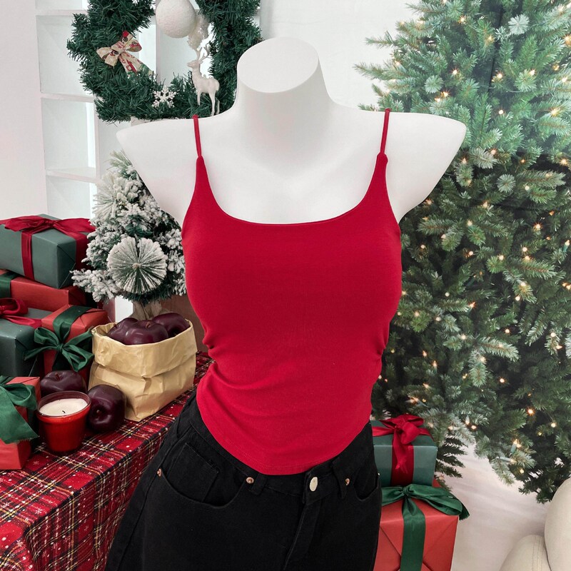 Christmas Outfit Sexy Hot Girl Camisole with Beautiful Back Design, Women's Inner Wear or Outerwear, Red Top for the Year of Birth and New Year