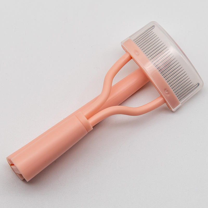 Cepillo de cejas de dientes de acero curvados Cepillo de pestañas de aguja de acero Peine de pestañas Injerto Plantación de pestañas Peinado de pestañas Herramientas de belleza Transfronterizo