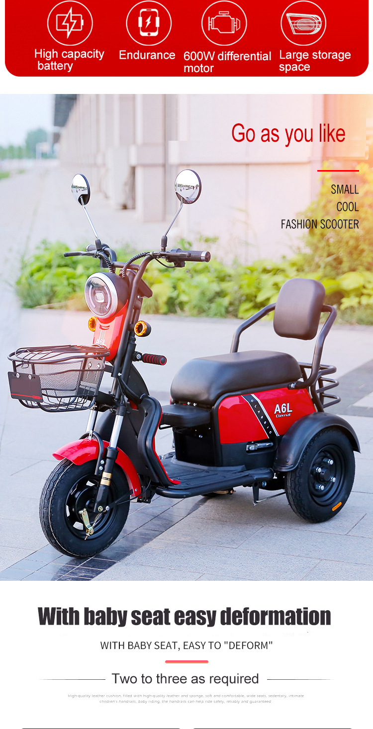 Electric Mobility Scooter Long Range 120km Customizable Battery