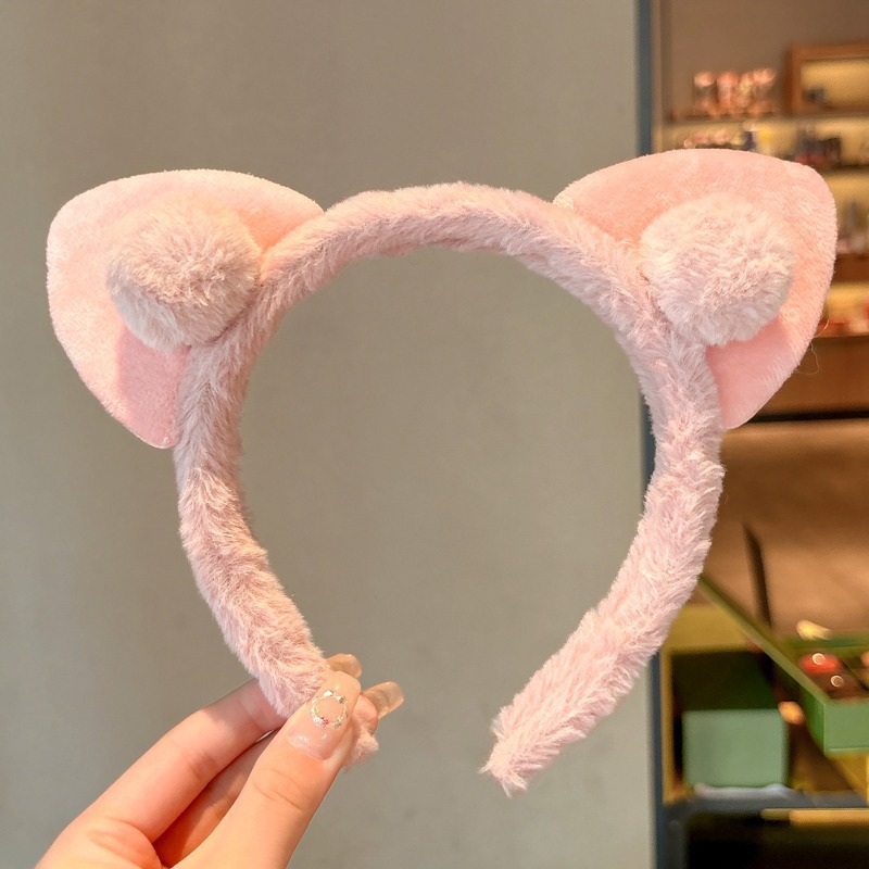 Lavarse la cara en otoño y invierno nuevo clip para el cabello máscara antideslizante pelusa cinta para el cabello lindas bandejas de dibujos animados pareja adornamiento para el cabello