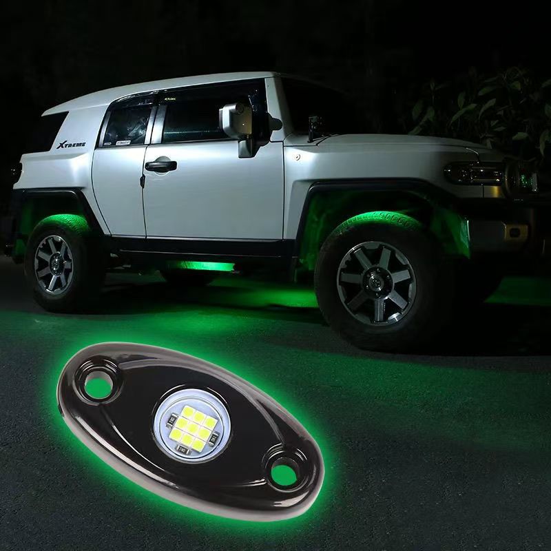 Material de aleación de aluminio para lámpara de chasis de automóvil brillante   LED goteo de goma multicolor chasis lámpara de atmósfera lámpara modificada image 3