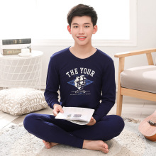 秋冬薄款青少年印花内衣纯棉男士初高中学生内衣套装高领保暖内衣