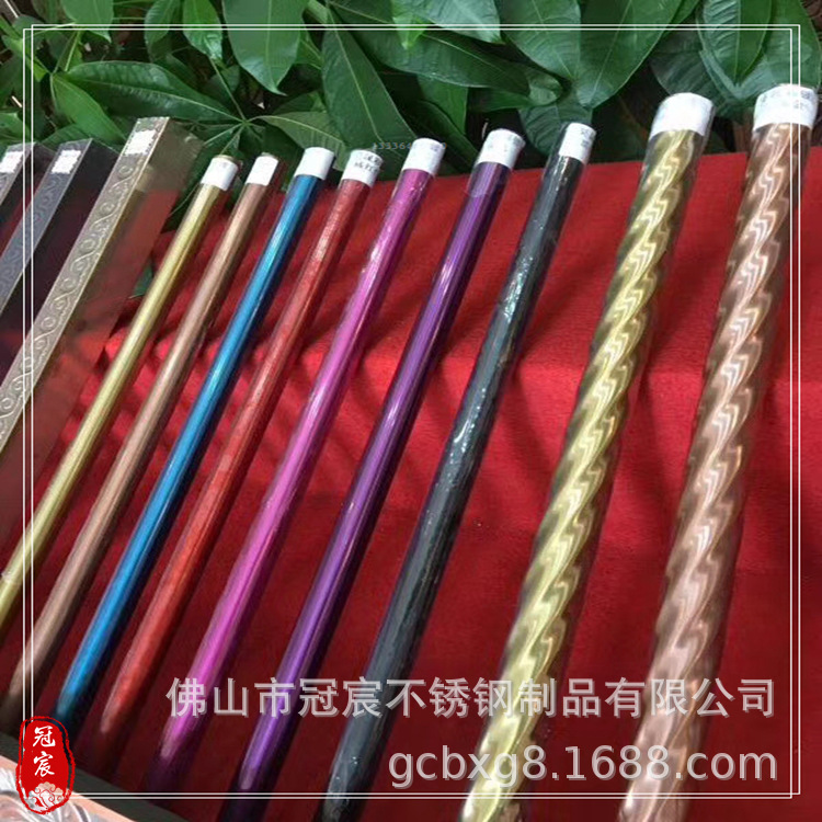 佛山厂家不锈钢立柱 装饰罗马柱 异型水涨管 304蚀刻不锈
