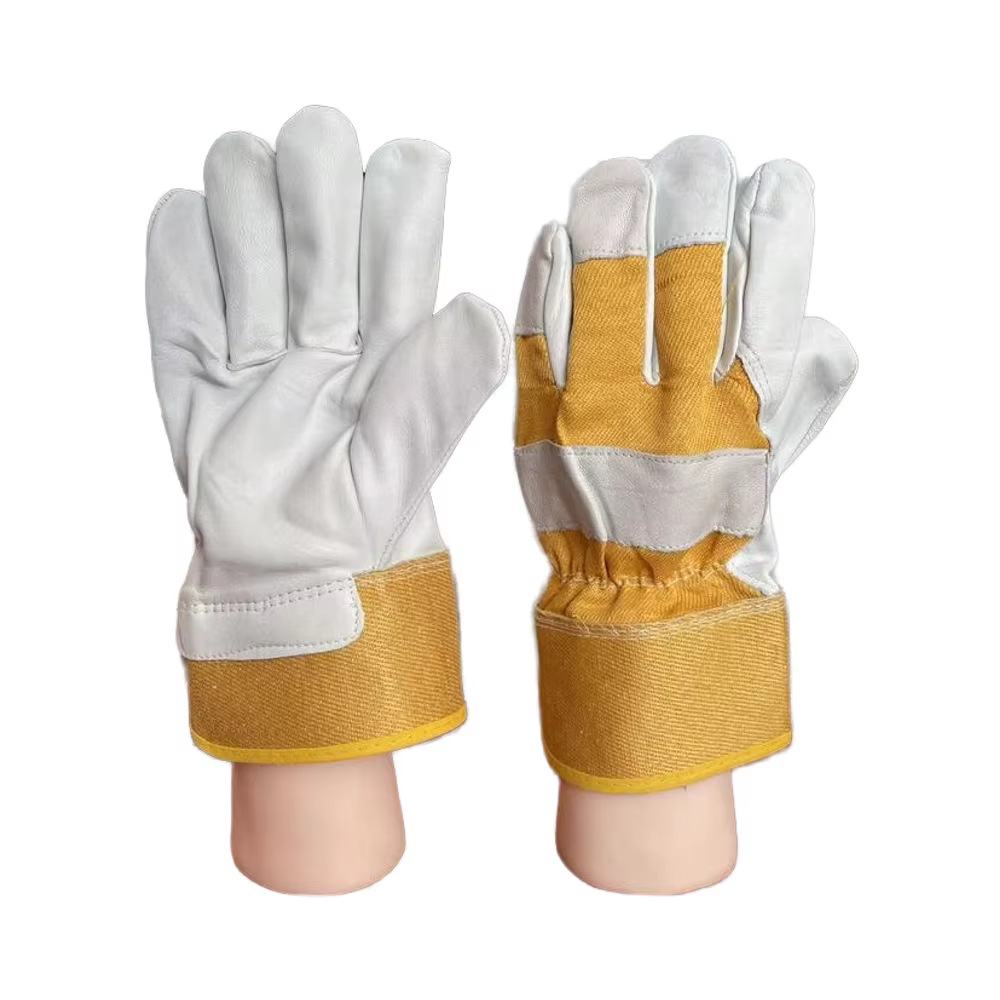 牛头层短皮防寒绒里耐磨防刺穿舒适柔软劳保电焊手套