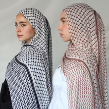 2024Loriya速卖通亚马逊印花雪纺头巾，中东迪拜土耳其头巾LR765