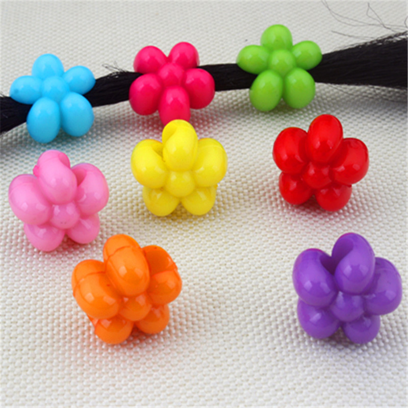 Dreadlock Accessories, Hair Ornaments, Beaded Hair Accessories for Girls and Children, DIY Jewelry, Acrylic Flower Petal Large Hole Beads