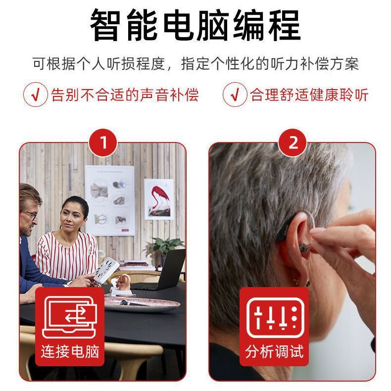 audífonos de alta potencia de RISON, sordera severa de los ancianos, enja invisible especial de chip danés, productos genuinos.
