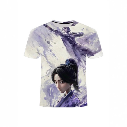 Luo Bo's clothing, 3D digital printing men's T-shirt casual short sleeve loose sport summer top
