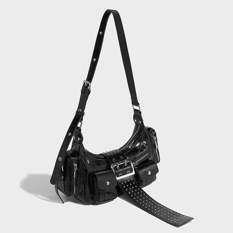 Universal belt, buckle, one-shoulder bag, punk style, for import