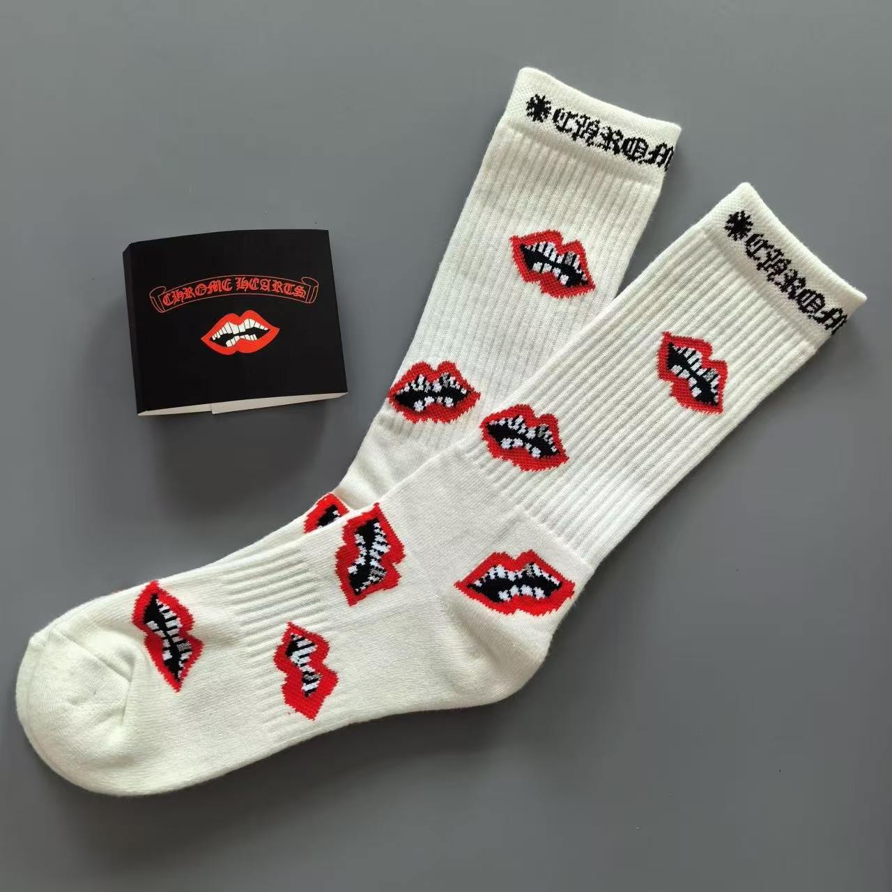 Chrome Hearts Matty Boy Crew Socks Chomper White