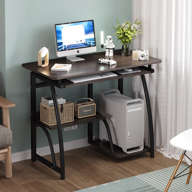 New Style Computer Desk Desktop Household Simple Bedroom Student Desk Bookshelf Combination Small Table Simple Space-saving Small