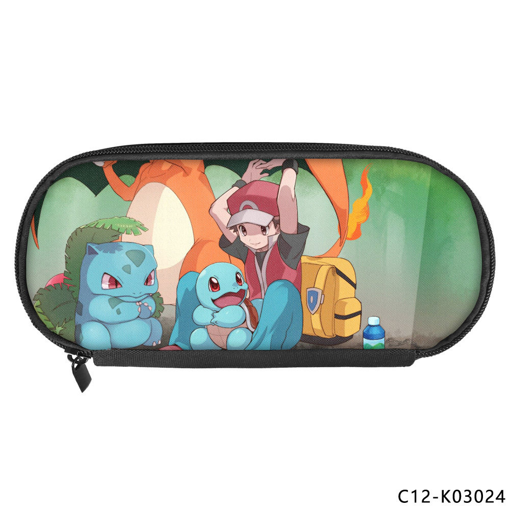 국경 간 핫 포켓 몬스터 시리즈 (기타) 초등 학생을위한 대용량 저장 상자 다기능 연필 케이스 문구