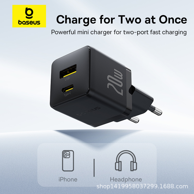 Baseus Is Suitable for Apple 16 European Standard Charger Head with Multiple Ports, Pd Plug, Fast Charging 20W, Dual-Port Android iPad Flash Charging Baseus Is Suitable for Apple 16 European Standard Charger Head with Multiple Ports, Pd Plug, Fast Charging 20W, Dual-Port Android iPad Flash Charging