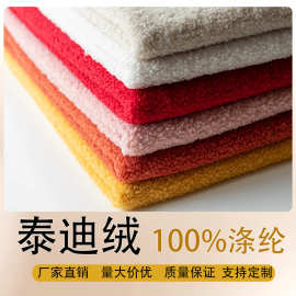 泰迪毛绒玩具面料颗粒泰迪绒外套加厚绒布小泰迪家纺服装布料批发