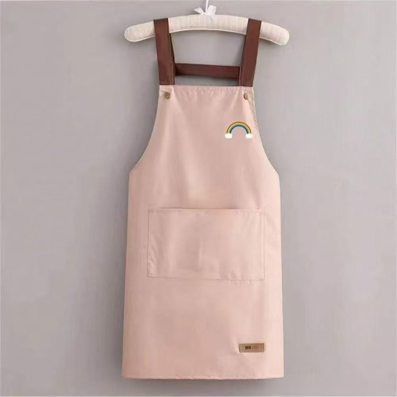 卸売防水エプロン、ショルダーストラップ、耐油エプロン、家庭用キッチン作業服、二層ハンドプリントエプロン|undefined