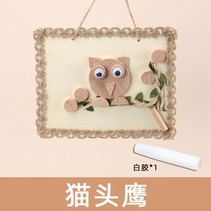 Weiweihu briy paquete de material de pintura hecha a mano jardín de infantes entrenamiento práctico material didáctico de madera maciza juguetes educativos creativos para niños