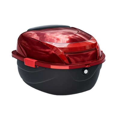 Box Rear Tail Box, Motorcycle Safety Supplies - pp-material-large-box-burgundy-single-tail-box