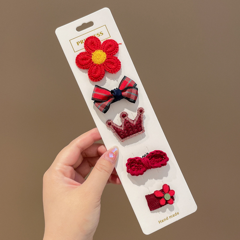 Bebé clip de pelo bolsa de tela tocado lindo niños horquilla bebé no duele horquilla de pelo princesa rota horquilla accesorios para el cabello