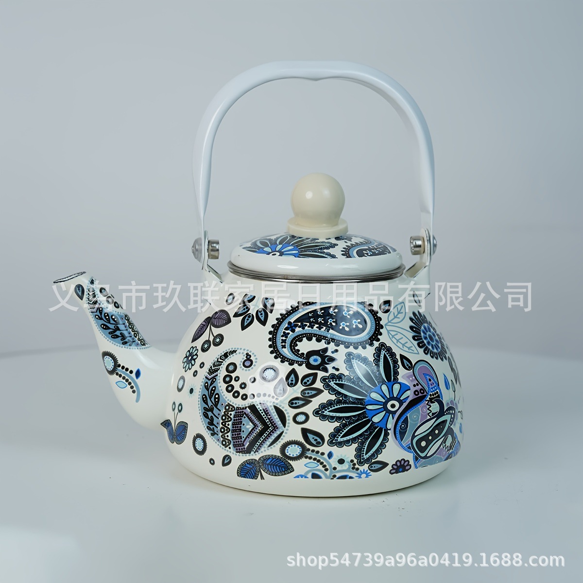 녹색 꽃이 담긴 1L 차 오일 포트