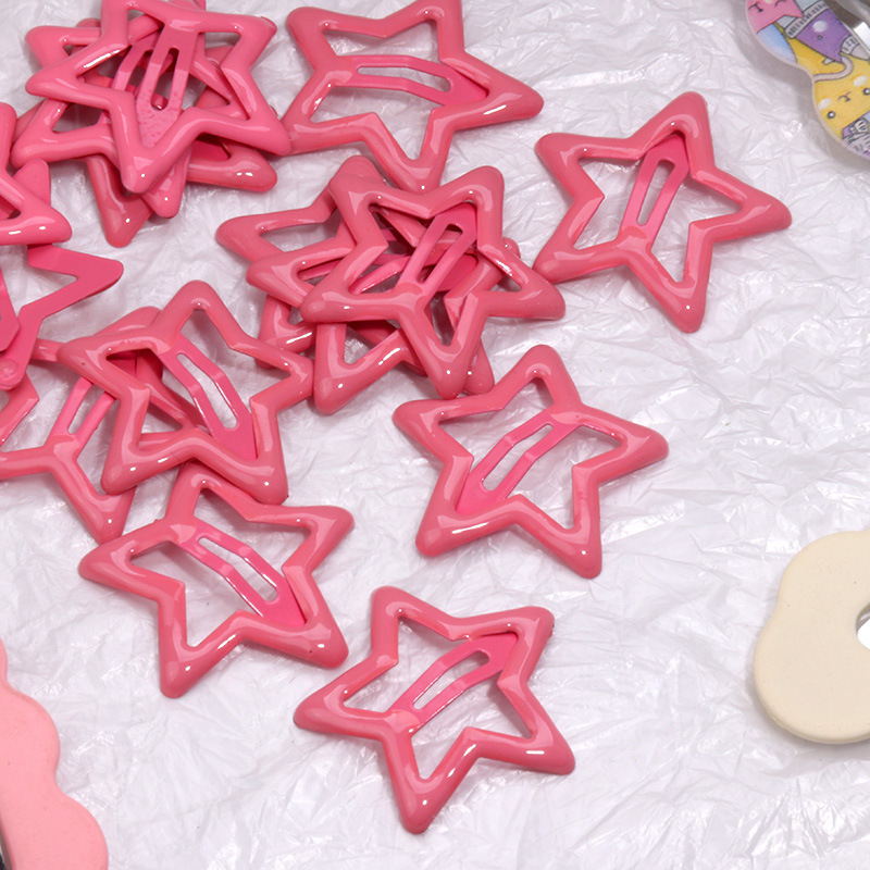 Mayorista de clips de cabello de estrellas de color niñas lindas clips de frangeo lateral clip de cabello rotos clip de cabello de niña roja corazón bb clip de cabello image 36
