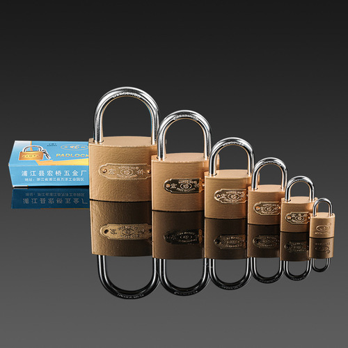 Tongkai padlock Hongqiao imitation copper drawer door lock multi-specification lock household watch box lock small padlock wholesale