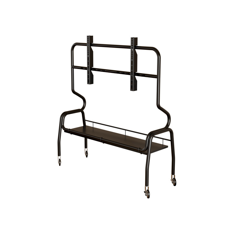 Soporte de piso de televisión de acero inoxidable móvil vertical con ruedas carro doméstico dormitorio sala de estar 40 - 85 pulgadas colgante