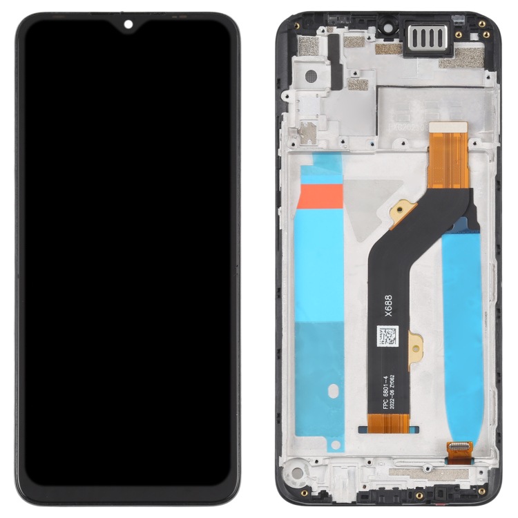 Para Infinix Hot 10 Play / Smart 5 India LCD Touch Assembly con marco