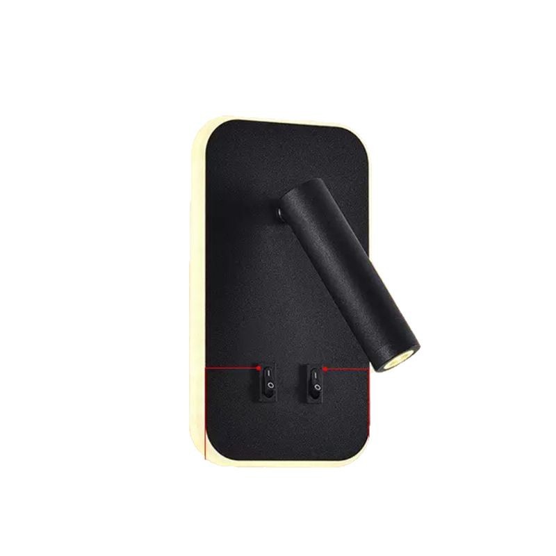 Estudio de lectura lámpara de pared con interruptor de viento nórdico Hotel Residence Room Headlight creativo rotatorio LED Spotlight