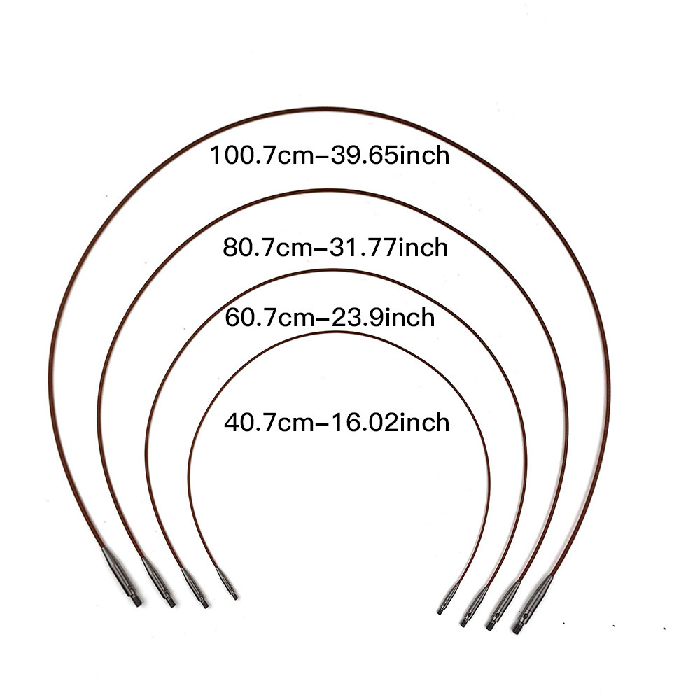 Aguja de suéter cuadrada transfronteriza de alúmina de oro rosa desmontable aguja de anillo 9 pago conjunto 3.5mm-8.0