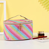 Handheld rainbow cosmetic bag, organizer bag