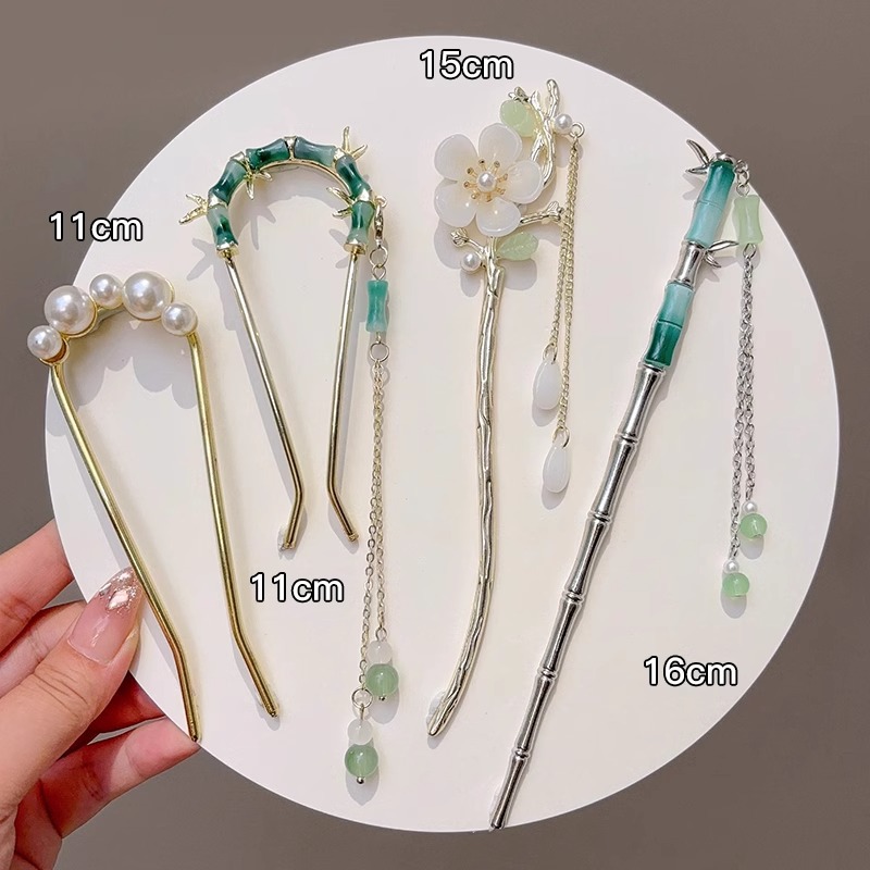 Nueva perla china en forma de U pinzas de cabello para mujeres 2025 nueva cabeza de bola artefacto de cabello de cabello de peinado pinzas de cabello de cabello