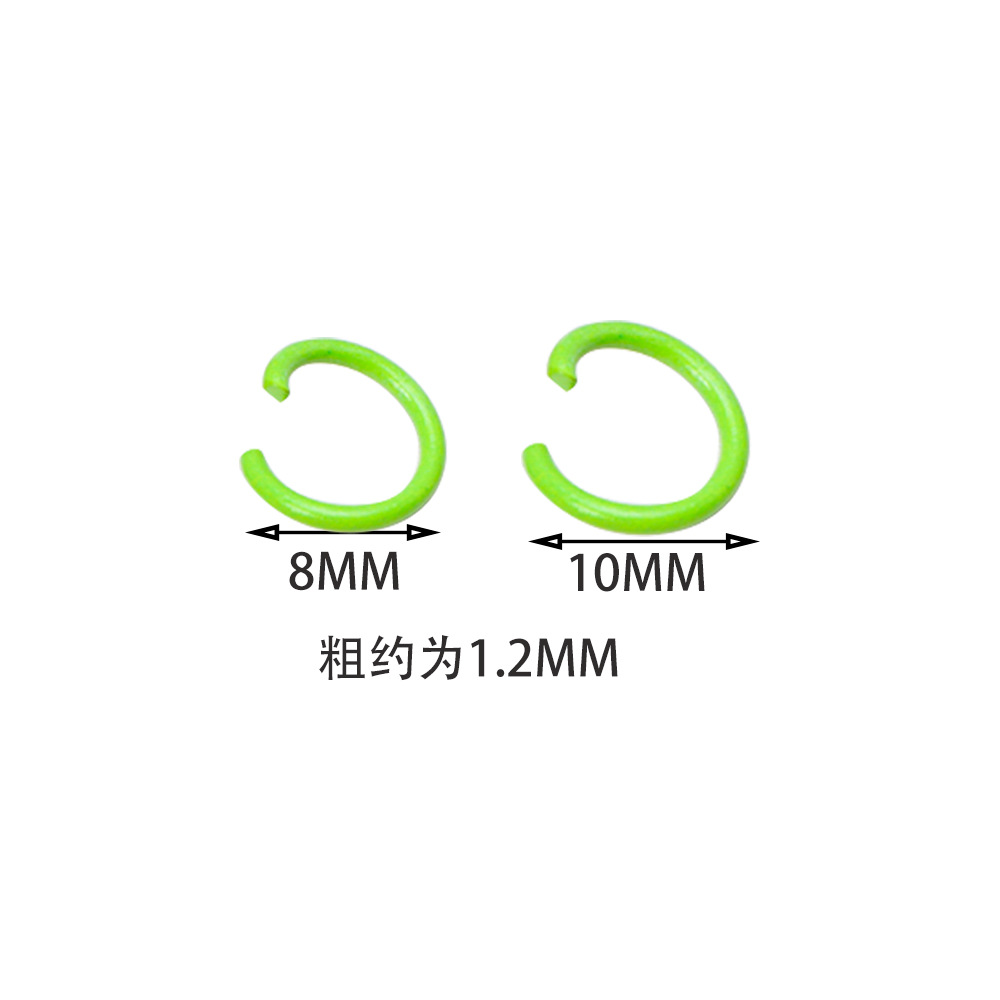 彩色烤漆开口圈DIY手工材料连接环手机链饰品配件手工挂圈单圈