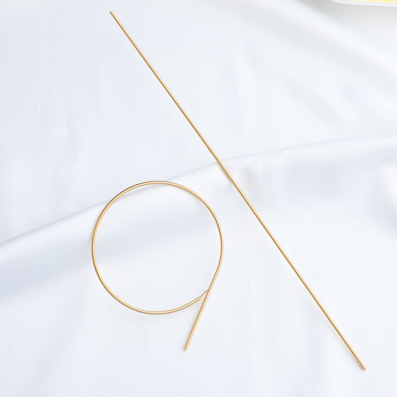 14K package gold color retention soft spring wire memory traveller casing winding material diy manual conduit fittings