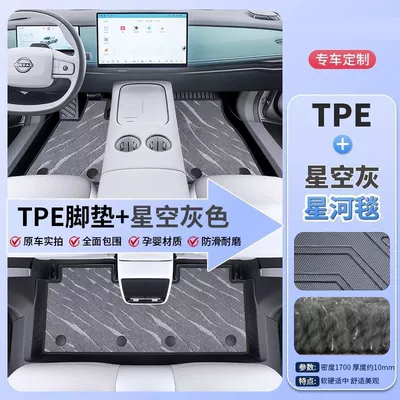Full Surround Eco-Friendly Tpe | Modelə uyğun ayaqaltı - territorial-ev-19-21-models-five-seats-double-layer-starry-sky-model-package-threshold-floor-mats-gray-galaxy-blanket