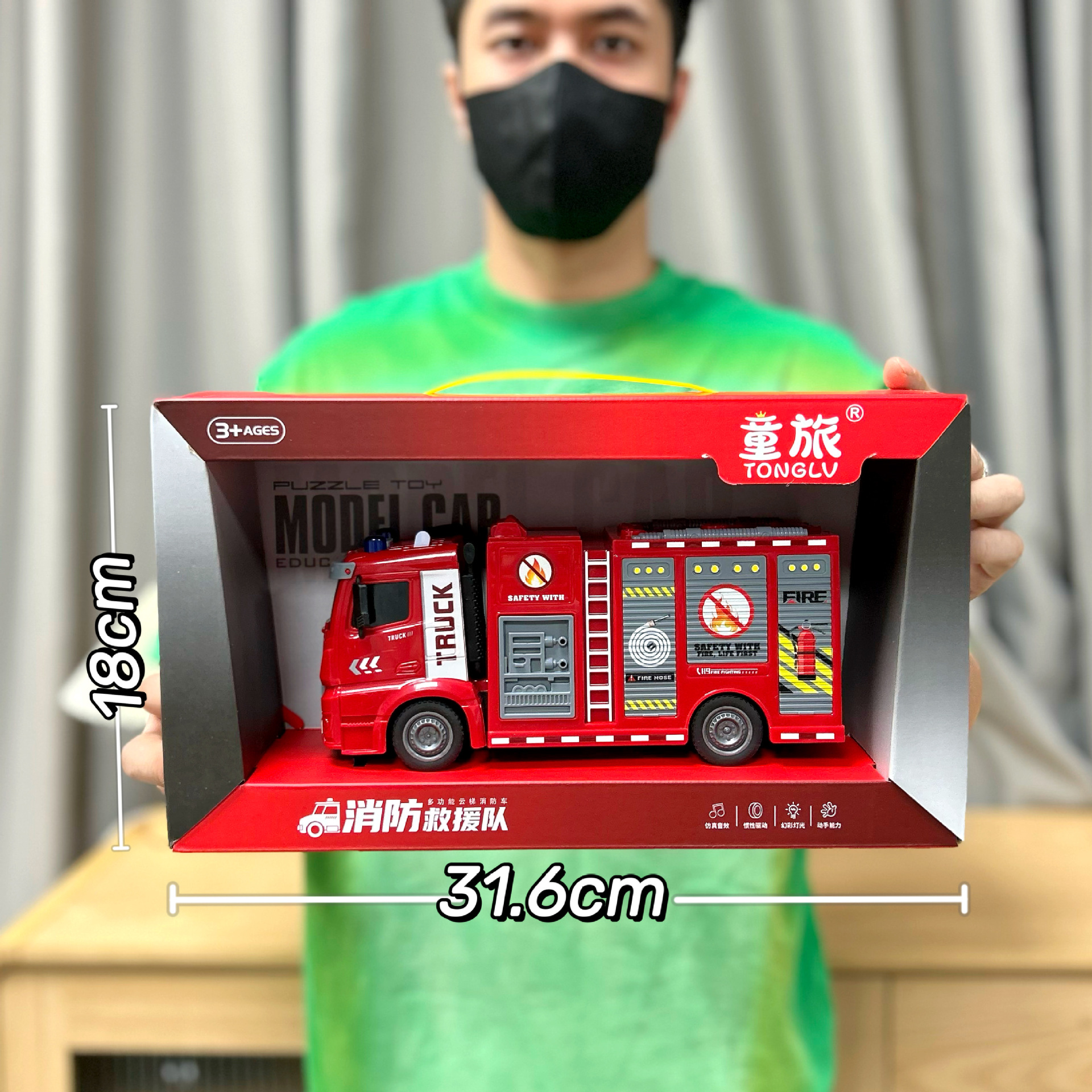 Regalos de la institución infantil inercia coche de rescate de bomberos contará historias de ingeniería excavadora juego de juego juego de la ciudad