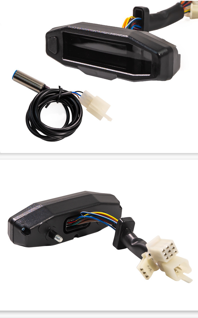 Cross-Border South American Motorcycle Instrument Modification Universal Lcd Electronic Multi-Function Speedometer Speedometer Oil Meter Assembly