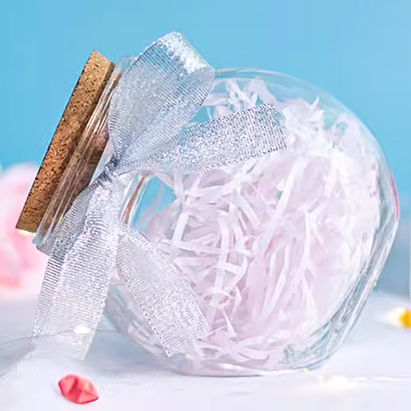 Botella de vidrio de deseo tapones de madera botella grande deseo flotante botella de estrella de suerte origami de alto valor de belleza pequeña botella vacía adornos