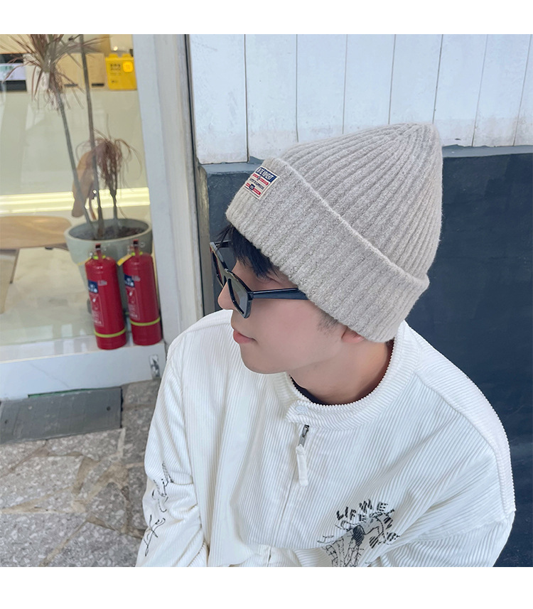 Gorro de malha para homem e mulher com proteção de orelhas_voghion.com