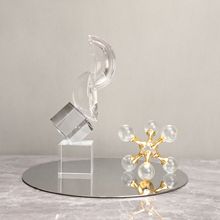 欧式透明错位几何水晶桌面摆件样板房办公室客厅电视柜家居装饰品