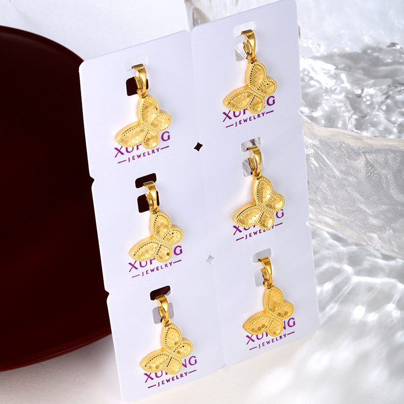 Xuping joyería 5D espejo de panal de dragón colgante colgante mariposa colgante de lujo ligero de alta calidad colgante de oro chapado