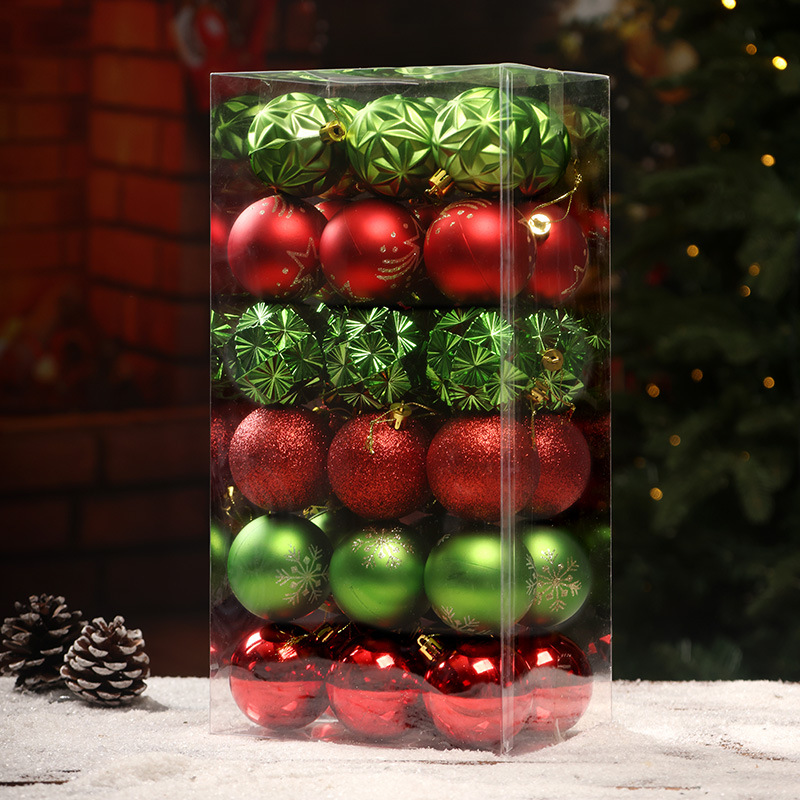 Bolas de Navidad 36 paquetes de 6cm bolas de Navidad decoraciones de árbol de Navidad colgantes bolas de colores decoraciones de Navidad
