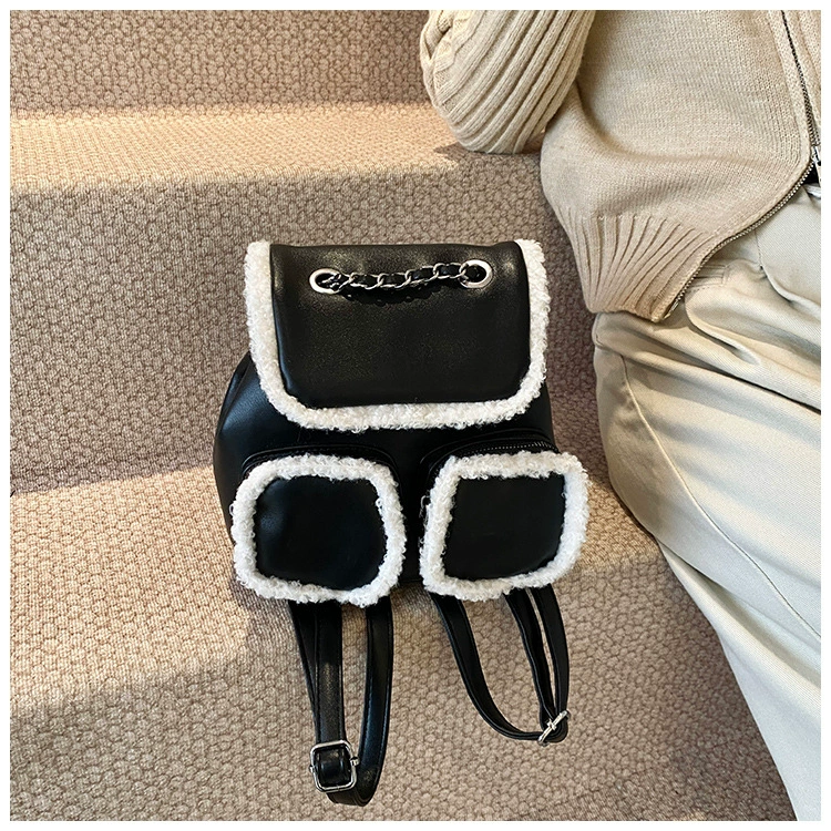 Demi-season retro backpack, universal small school bag