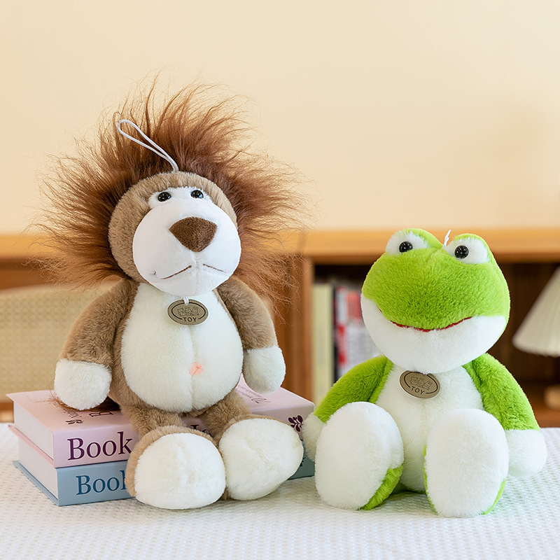 Animales del bosque León Mono Muñeca Dibujos animados Peluches Muppets Niños Juguetes Árbol Rana Calmante Muñeca de comercio exterior