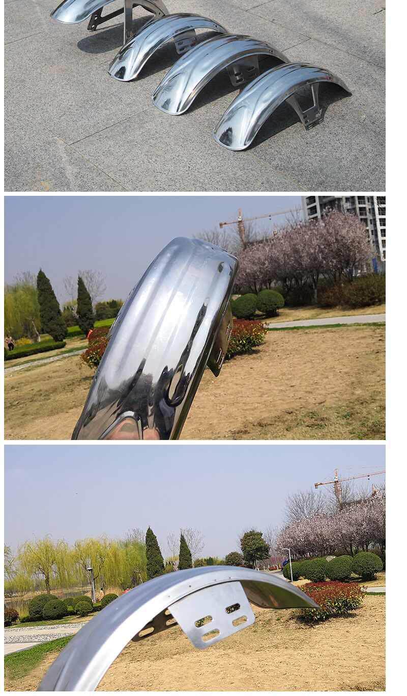 Electric Tricycle Front Wheel Mudguard, Stainless Steel Front Mudguard Suitable for Zongshen Prince Model, Shifeng Front Wheel Waterproof Mudguard