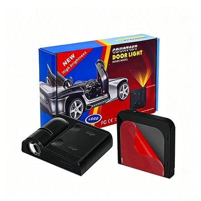 Car LED door sticker welcome light, projection light, car door light, laser light, universal modification, no-wiring welcome light (Other lights) - magnetic-control-welcome-light-bagged-one-piece